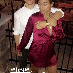 LONG SLEEVE COLLAR MINI DRESS